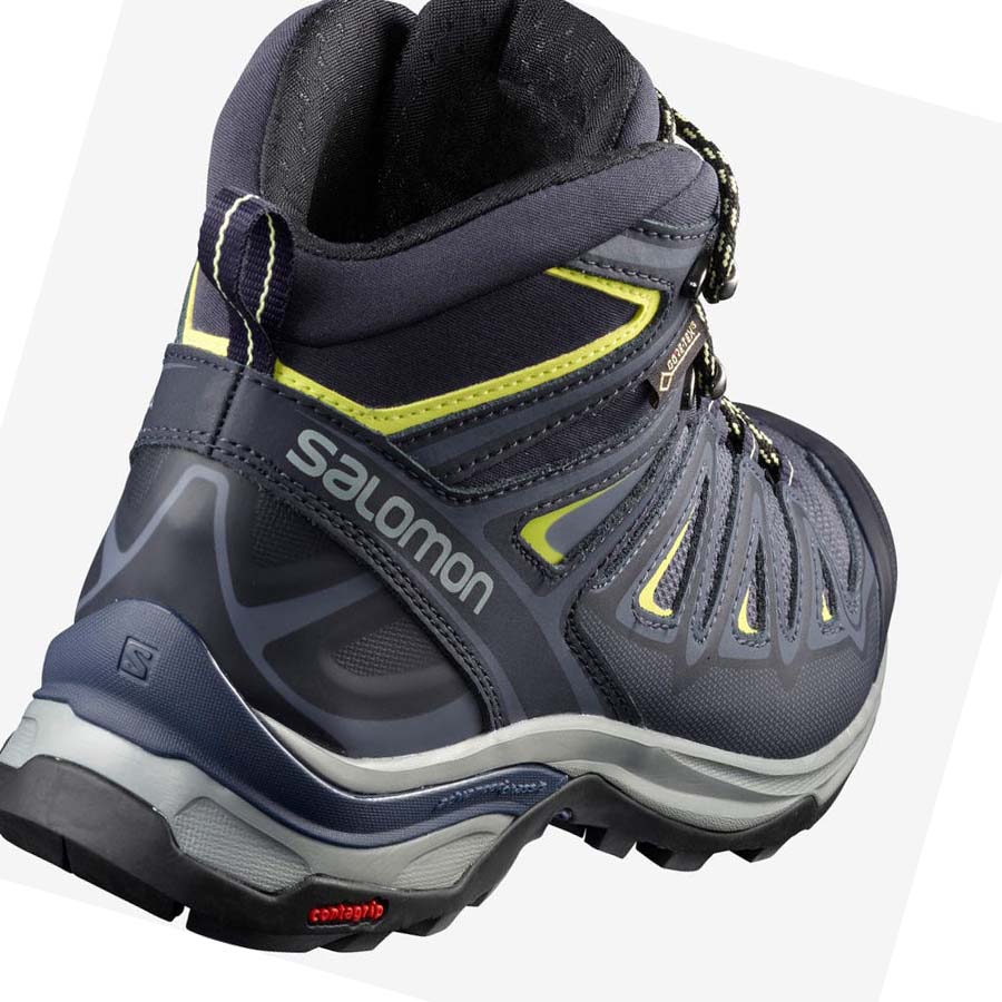 Salomon WoX ULTRA 3 WIDE MID GORE-TEX Túracipő Női Kék | HU 2811WNB